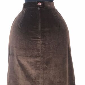 Vintage Retro Sears JR Bazaar Velvet Maxi Skirt Size 9